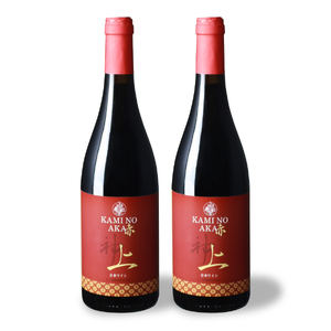 上ノ国ワイナリーの赤ワイン「上の赤」　750ml×2本