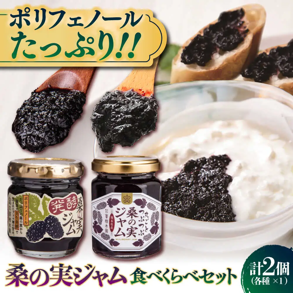桑の実ジャム 食べくらべセット 2個入（発酵桑の実ジャム×1・桑の実ジャム×1）[AYBM007]