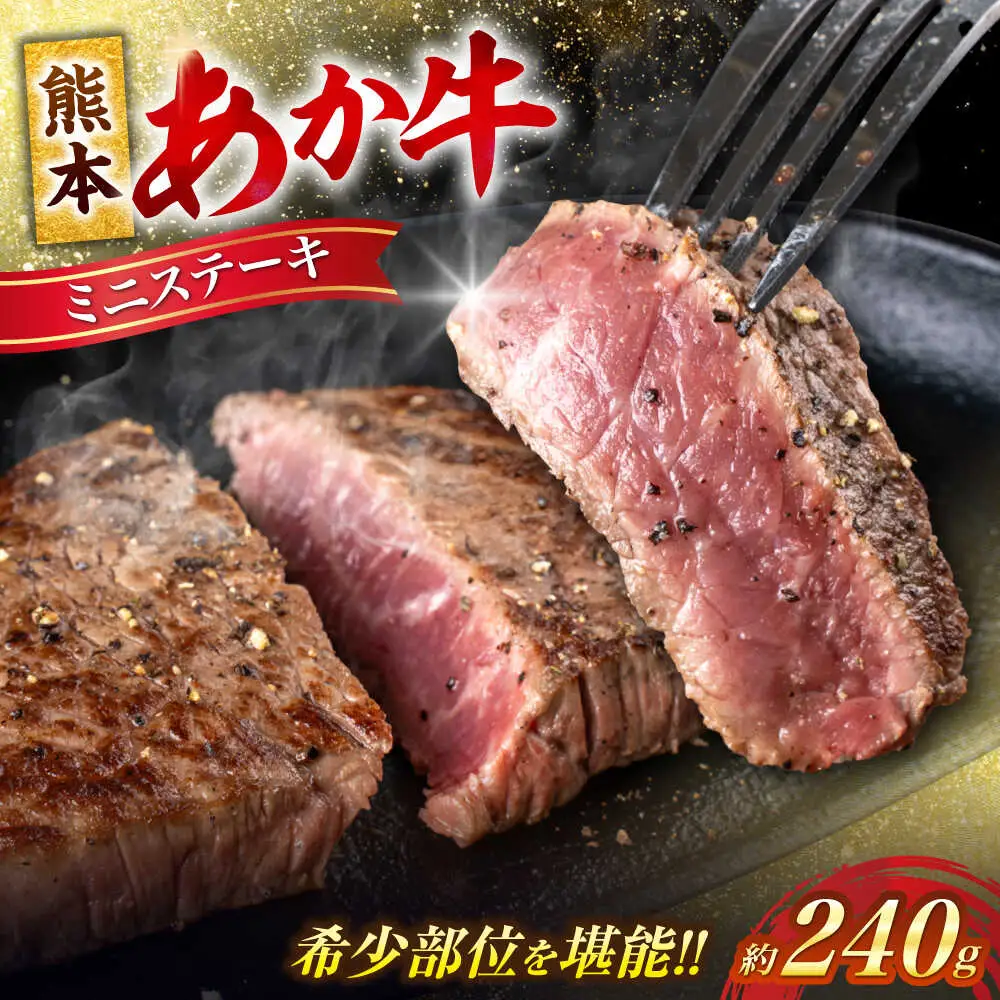 熊本あか牛 ミニステーキ約240g（1〜2枚） ステーキ[AYCB035]