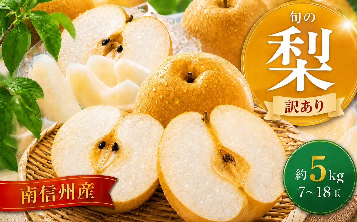 南信州産 訳あり 梨 約5kg 【2026年8月中旬～9月下旬発送】