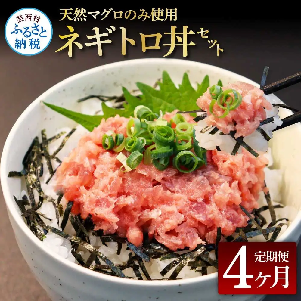 《4ヶ月定期便》天然マグロのタタキ丼セット 65g×6P 