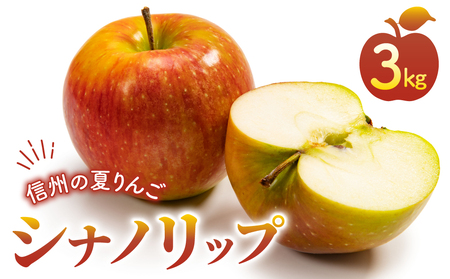 りんご「シナノリップ」3kg 長野県オリジナル品種 ｜JA信州うえだ東部地区営農課 東御市産 ※8月上旬～9月上旬頃お届け予定