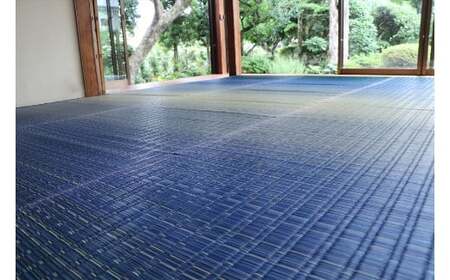 掛川織り福岡花ござ「大自然」海（6畳　261×352cm）　AA308