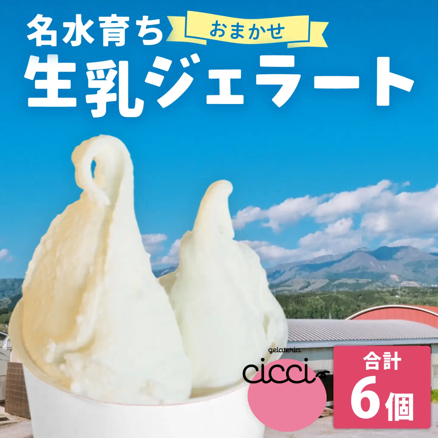 越前大野の「名水育ち生乳ジェラート」おまかせ 6個セット
