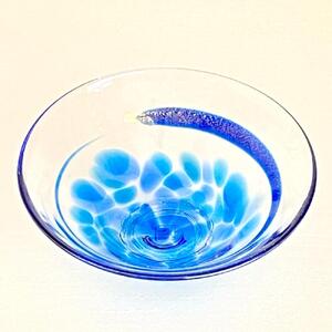  ガラス抹茶碗　(玉藻～青～)| 抹茶 抹茶