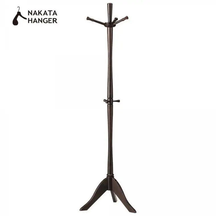 ナカタハンガー John Pole Hanger ジョン・ポールハンガー / ポール ハンガー 高さ 175cm スモークブラウン 木製 中田工芸 ハンガーフック 帽子掛け 洋服掛け 収納 スリム シンプル モダン インテリア 家具 おしゃれ 高級 クローク オフィス レストラン
