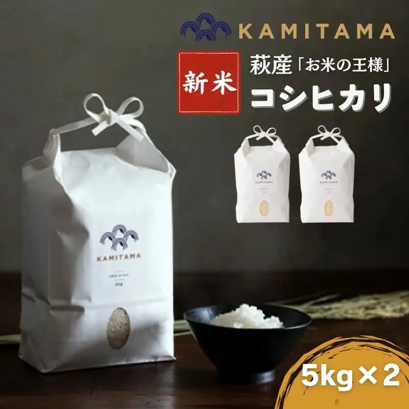 コシヒカリ 令和8年 5kg×2袋 セット 米 コメ こめ 萩産 KAMITAMA