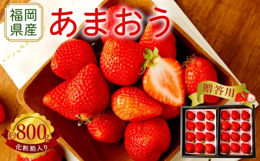 【アフター保証】贈答用 あまおう 約800g【2027年2月上旬～2027年4月上旬発送予定】 いちご イチゴ 苺 化粧箱入り