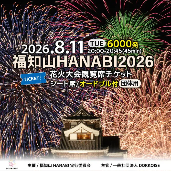 ＜数量限定＞花火大会チケット 京都府 福知山HANABI2026 観覧席チケット/オードブル付き シート席(団体用) 花火 大会 祭り チケット 【福知山HANABI実行委員会】