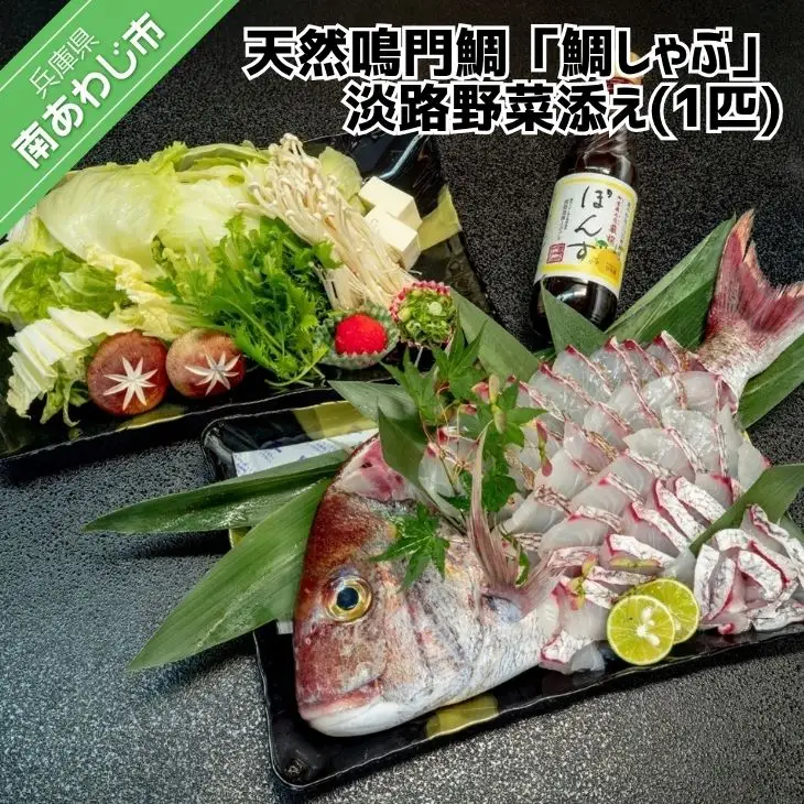 天然鳴門鯛「鯛しゃぶ」（1匹）淡路野菜添え