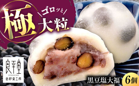 黒豆塩大福 6個 / 恵那市 / 良平堂 [AUDB040]