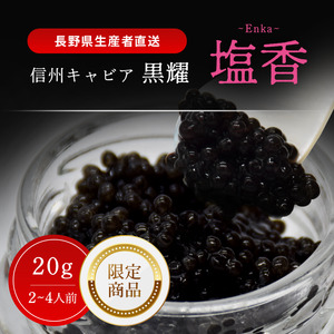 キャビア 黒耀 信州 塩香Enka スプーン付 化粧箱入り キャビア【20g】【冷凍】