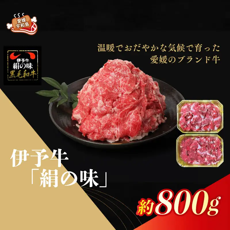国産牛 黒毛和牛 細切れ 計800g 400g ×2パック 伊予牛 「 絹の味 」 全国農業協同組合連合会 愛媛県本部 牛 牛肉 ぎゅうにく お肉 肉 ブランド牛 高級 niku にく おにく すき焼き すきやき しゃぶしゃぶ 鍋 焼肉 牛丼 カレー アレンジ 美味しい 冷凍 特産品 国産 愛媛 宇和島 E036-193002
