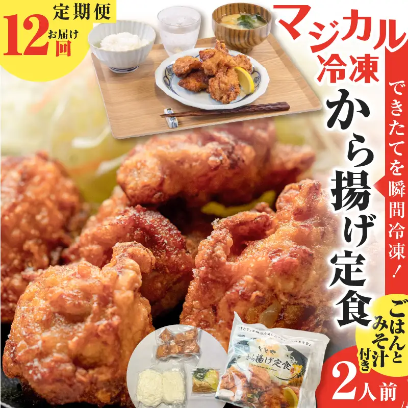 【 全12回定期便 】マジカル 冷凍 から揚げ 定食 K258-T02_c 惣菜 総菜