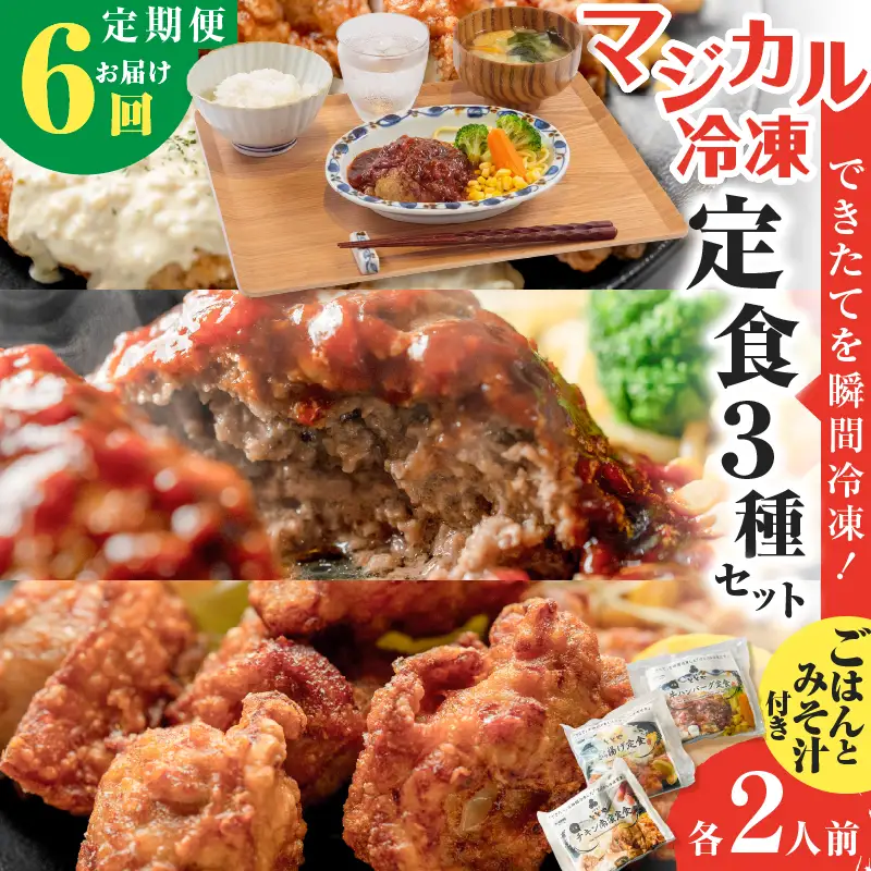 【 全6回定期便 】マジカル 冷凍 定食 三種 セット K258-T04_b 惣菜 総菜