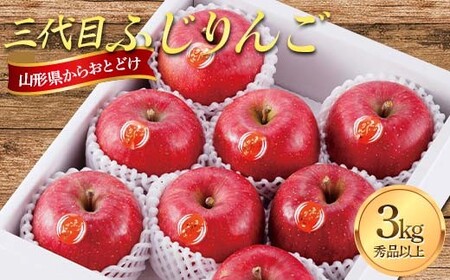 【先行受付 令和8年度発送】 山形県産 三代目ふじりんご 3kg FSY-2721