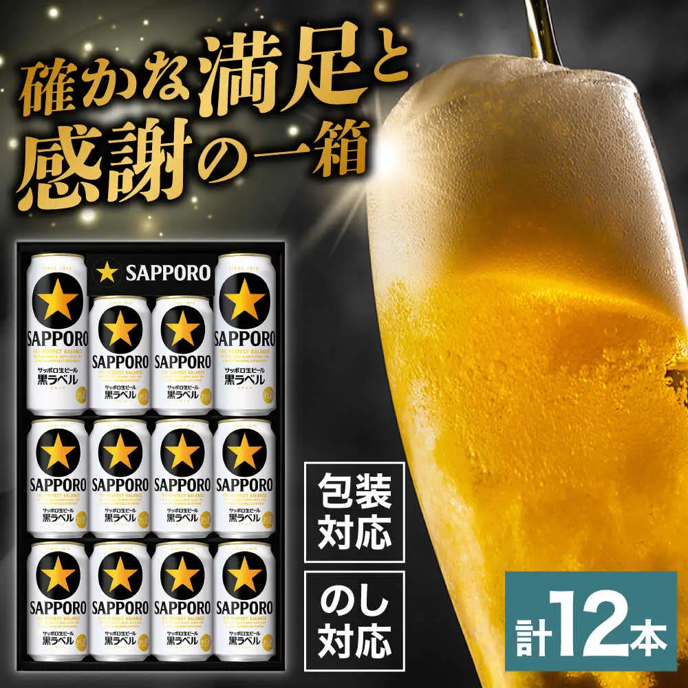 サッポロビール黒ラベル ギフトセット 350ml×10本、500ml×2本 生ビール お酒  黒ラベル 大分 日田  [AREY008]