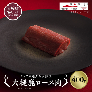 【シェフが選ぶ希少部位】大槌鹿ロース肉400g【ロースト・ステーキに】岩手県産 天然鹿 鹿肉 ジビエ ヘルシー 低カロリー 冷凍 赤身