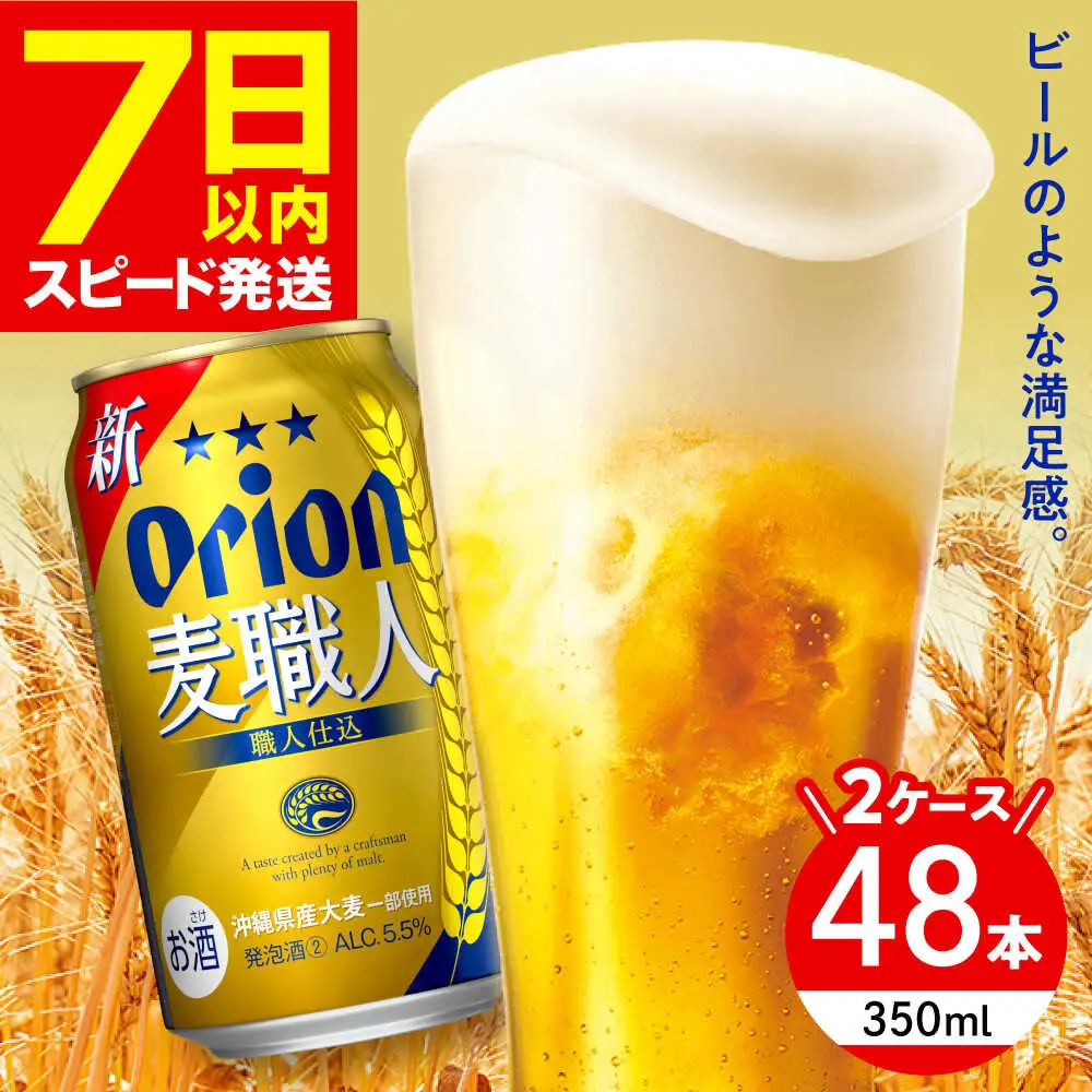オリオンビール オリオン 麦職人 350ml (24缶×2ケース)  BCDA002