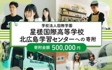 【お礼の品なし】 北広島市私立養育機関支援 (学校法人国際学園星槎国際高等学校北広島学習センター )  【寄付金額￥500,000】