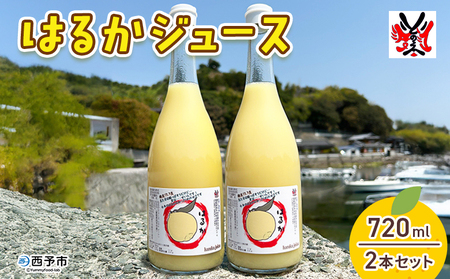 ＜はるかジュース 720ml×2本セット＞ 愛媛 果汁 100% はるか ジュース ストレート みかん じゅーす 100%ジュース セット 柑橘 果物 フルーツ 飲料 オレンジ 特産品 飲んで応援 渡江から一歩を踏み出す会 愛媛県 西予市【常温】『令和8年5月より順次出荷予定』ATI0037