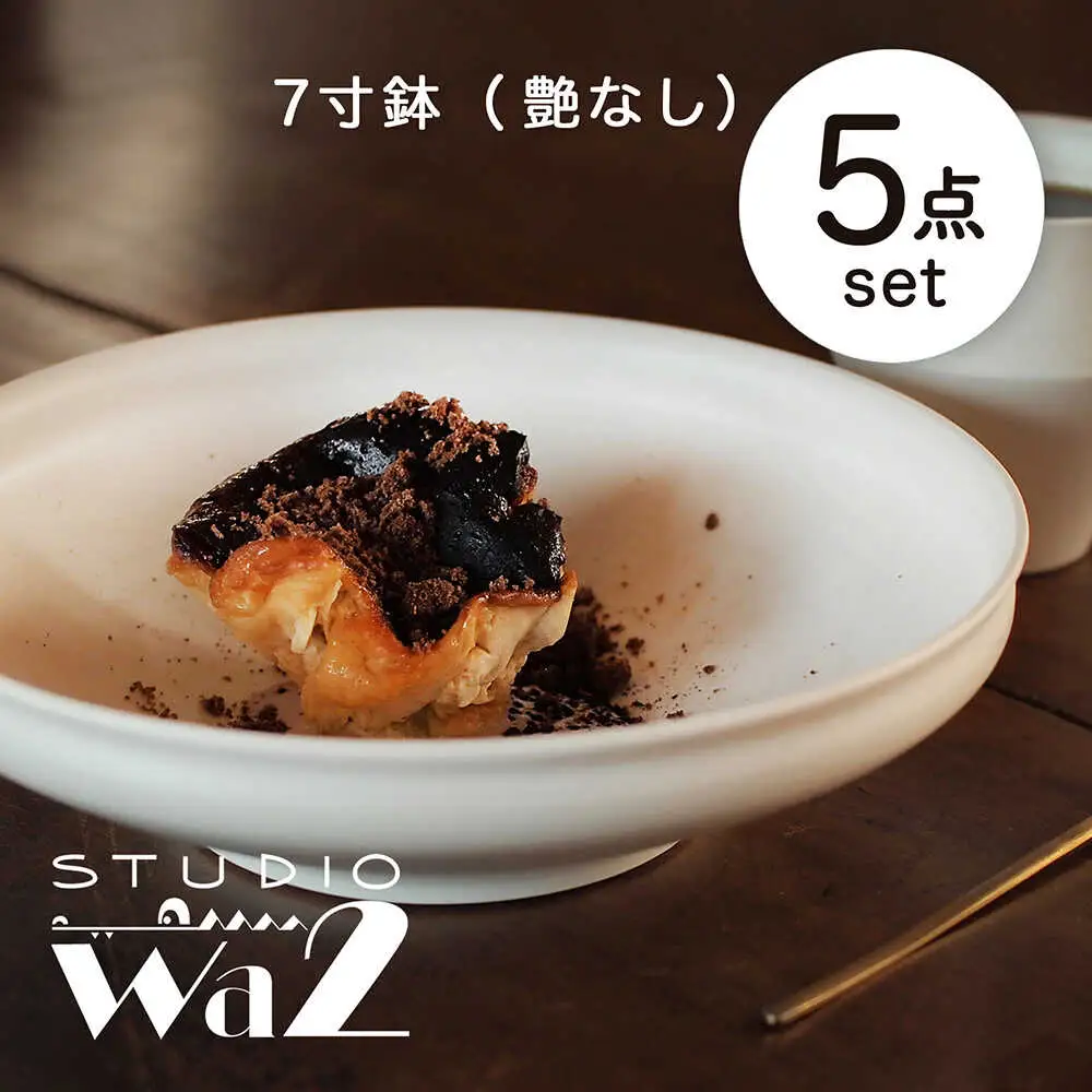 【波佐見焼】KINU 7寸鉢 5点セット（艶なし）【studio wani】[MB86]