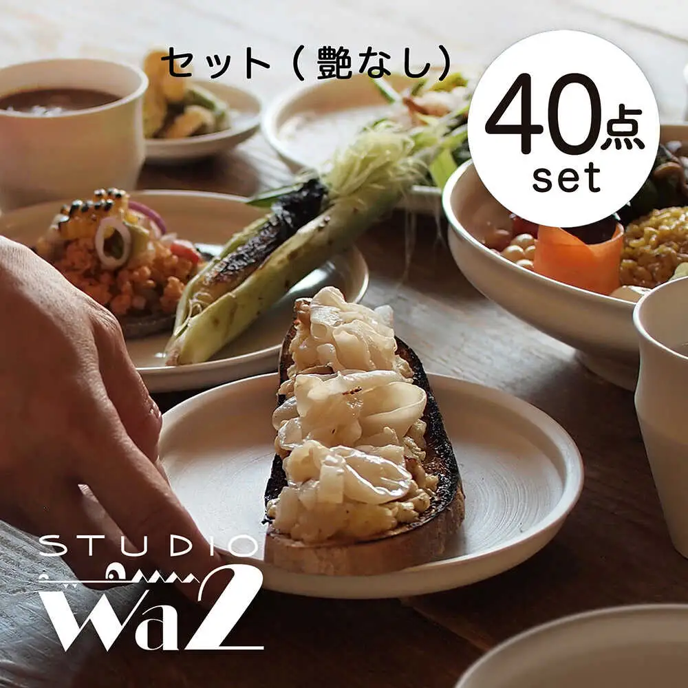 【波佐見焼】KINUシリーズ フルセット 40点（艶なし）【studio wani】[MB90]