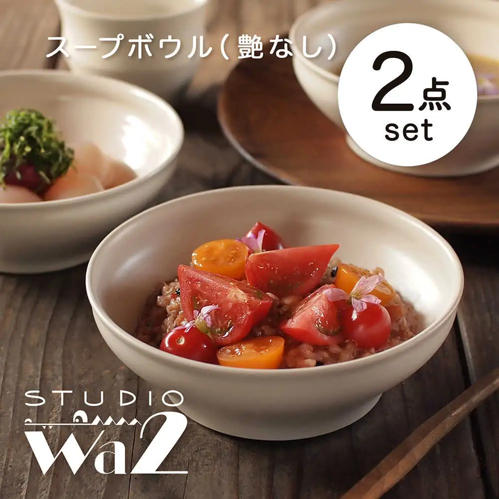【波佐見焼】KINU スープボウル 2点セット（艶なし）【studio wani】[MB92]