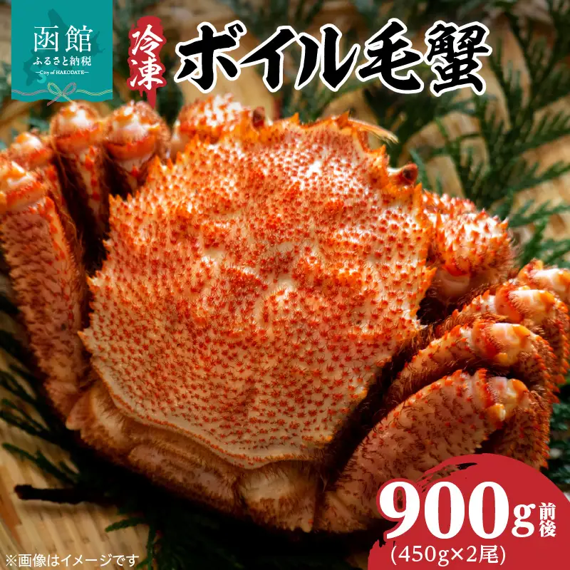 北海道産毛蟹　450g×2尾 瞬間冷凍 カニ 毛蟹 _HD069-029