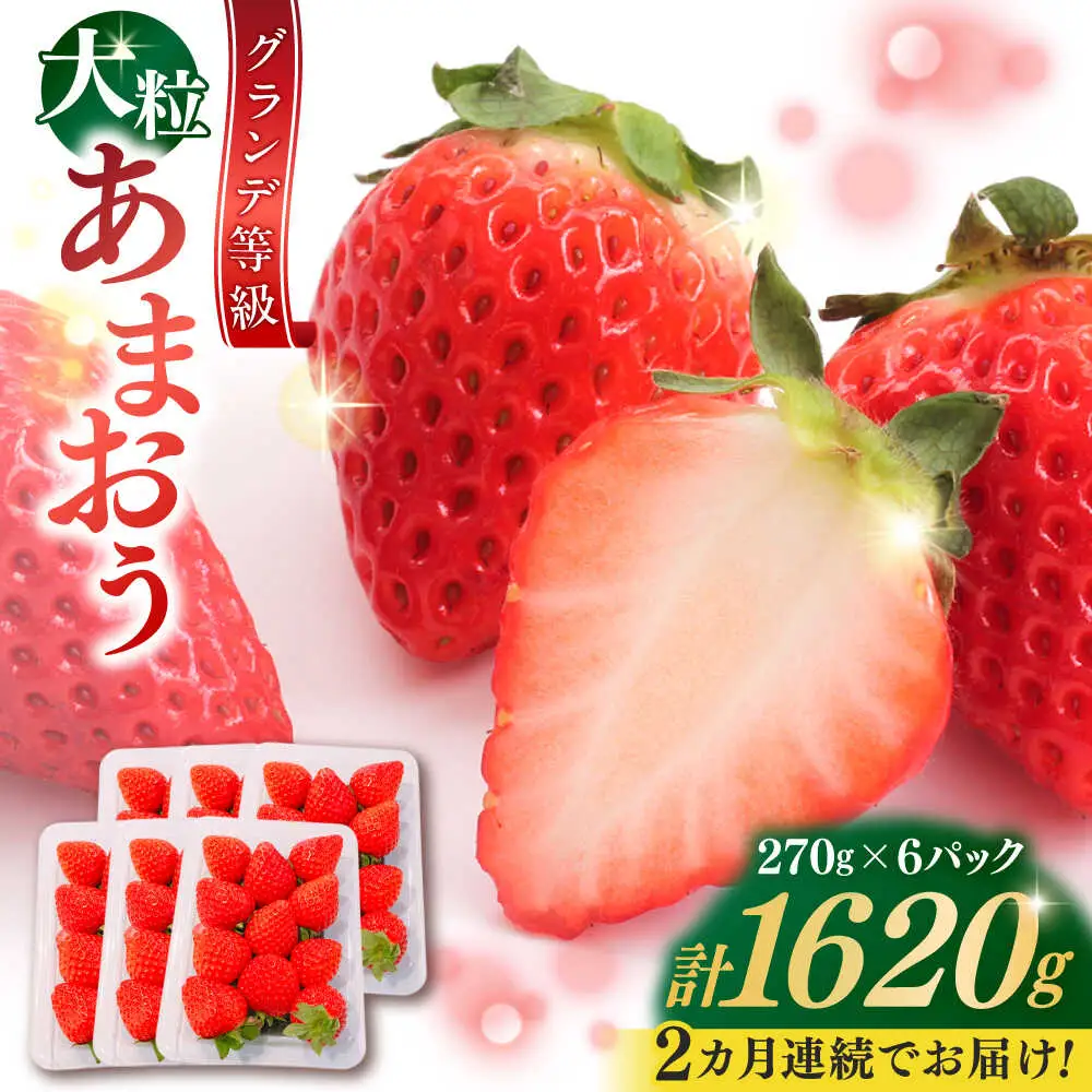 【全2回定期便】あまおう いちご 1620g[BGBQ004]