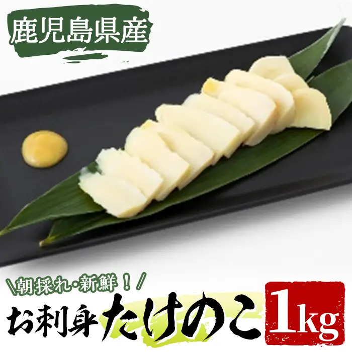 ＜先行予約受付中！2027年3月上旬以降順次発送予定＞ 【土日祝着】お刺身たけのこ(計1kg) 国産 鹿児島県産 朝採れ タケノコ 竹の子 筍 真空パック 野菜 春 旬 【上野食品】akn008-06-B