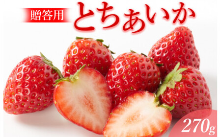 《贈答用》とちあいか270g 湧水の紅 化粧箱｜手作り 厳選 農家 特産品 新鮮 フレッシュ ストロベリー 苺 イチゴ 栃木県 塩谷町 ※2026年12月～発送