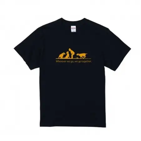 CafeどすオリジナルTシャツ　A柄黒　Lサイズ【1622593】