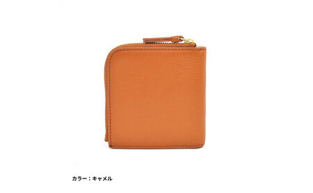 財布 2つ折り 本革 キャメル ベージュ 財布