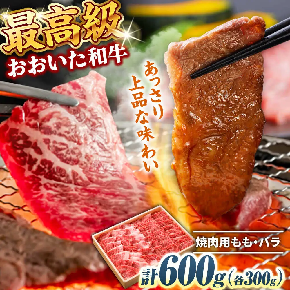 おおいた和牛 もも・バラ焼肉セット 600g(各300g) 赤身 モモ 焼肉  冷凍 豊後牛 おおいた和牛 バラ BBQ  [ARCG013]
