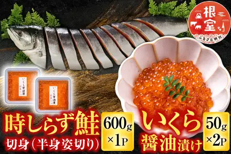 時しらず鮭600g×1P・いくら醤油漬け50g×2P B-42106