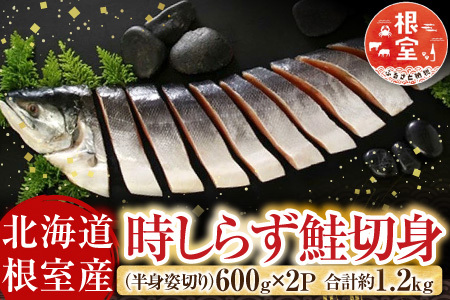 【北海道根室産】時しらず鮭切身600g×2P C-42100