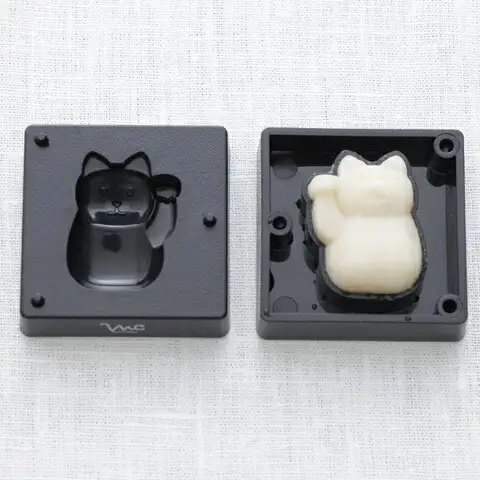 【手作り和菓子シリーズ】●練りきり型（へら付）：猫シリーズ● プラスチック製 和菓子 調理 料理 製菓 キッチン 調理器具 和菓子 お菓子 抜き型 押し型 型抜き ねりきり 押し寿司 千葉真知子先生監修〈スケーター株式会社〉  8-050