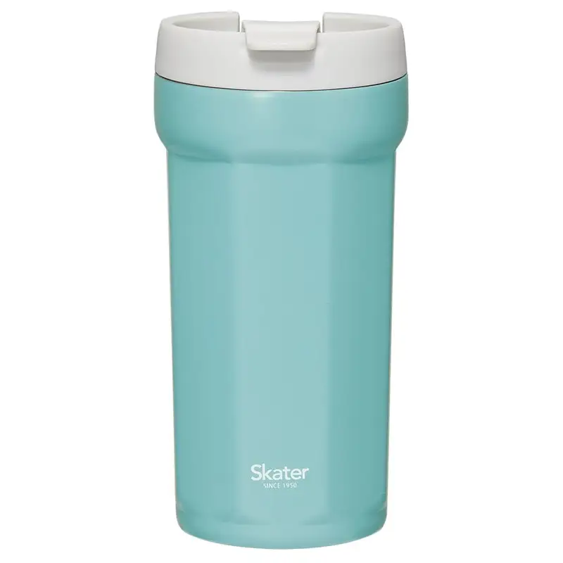八角形 ステンレス タンブラー 350ml レイクグリーン コップ フタ付き 保温 保冷 スケーター 8-054