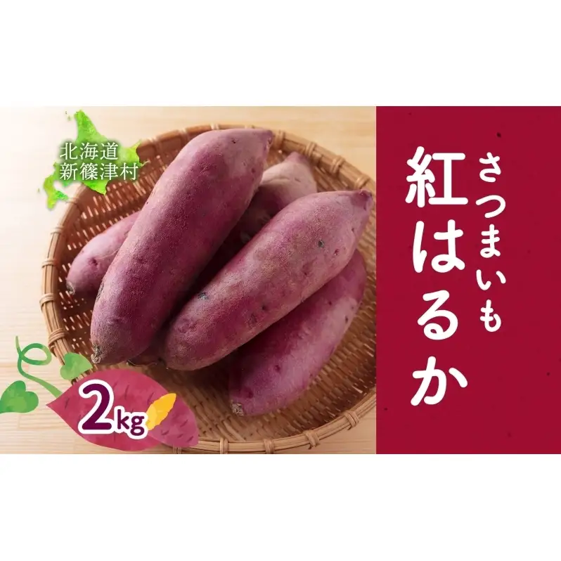 さつまいも紅はるか新しのつ産 北海道産 さつまいも【計2kg】【送料無料】