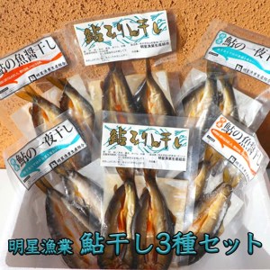 明星漁業　鮎干し3種セット◇≪海鮮 魚介 一夜干し おつまみ 贈り物 プレゼント ギフト≫◇