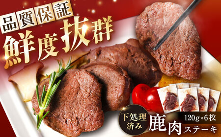 ジビエ鹿肉ステーキ肉 120g×6枚 / 恵那市 / 弘法屋 [AUEA001] 鹿肉ジビエ