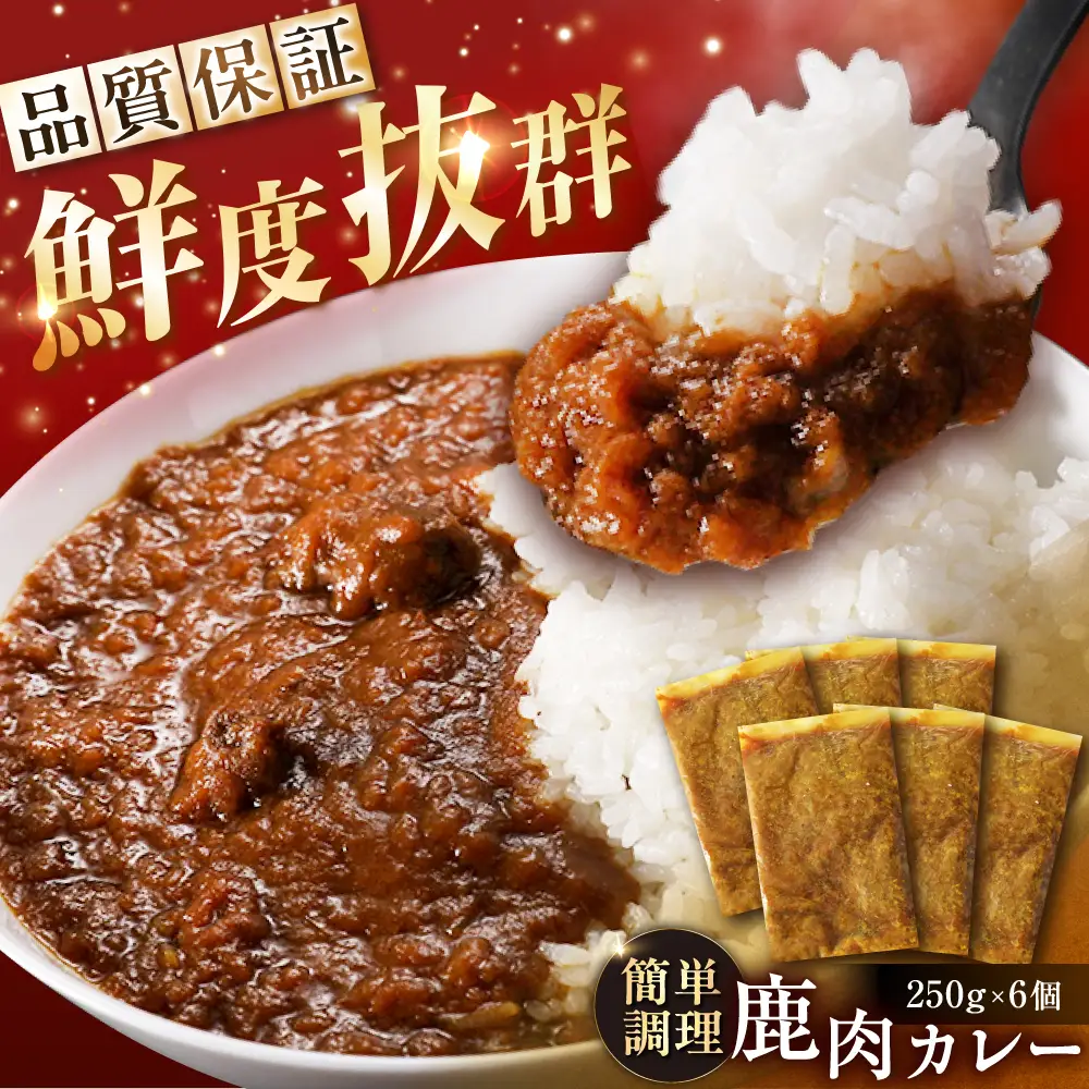 鹿肉カレー 250ｇ×6袋 / 恵那市 / 弘法屋 [AUEA002]