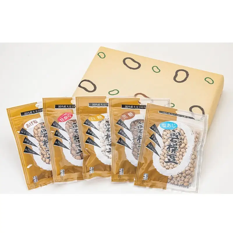 磐梯豆 セット 5個 磐梯 甘み 塩味 豆 まめ 豆菓子 菓子 優しい味 香ばしい おやつ おつまみ 個包装 手土産 ギフト まめや 福島県 郡山市 お届け：2025年8月以降順次出荷