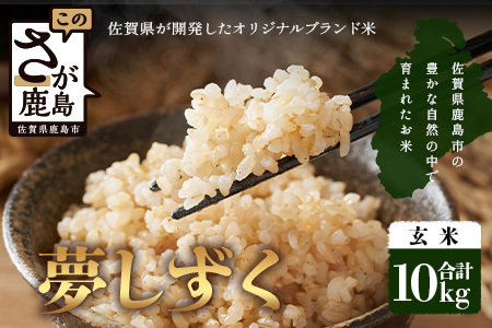 【鹿島市産】＼生産者直送／ 夢しずく 玄米10kg 佐賀県鹿島市 D-247