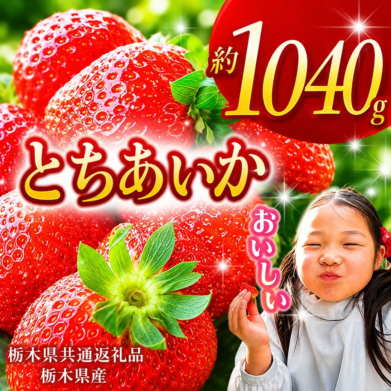 【栃木県共通返礼品】【先行予約】とちあいか 260g×4P| 年始発送 果物 くだもの フルーツ 野菜 やさい ヤサイ 苺 イチゴ いちご とちあいか 新鮮 甘い 数量 限定 美味しい 果物 共通返礼品 フルーツ デザート 栃木県 那珂川町 送料無料