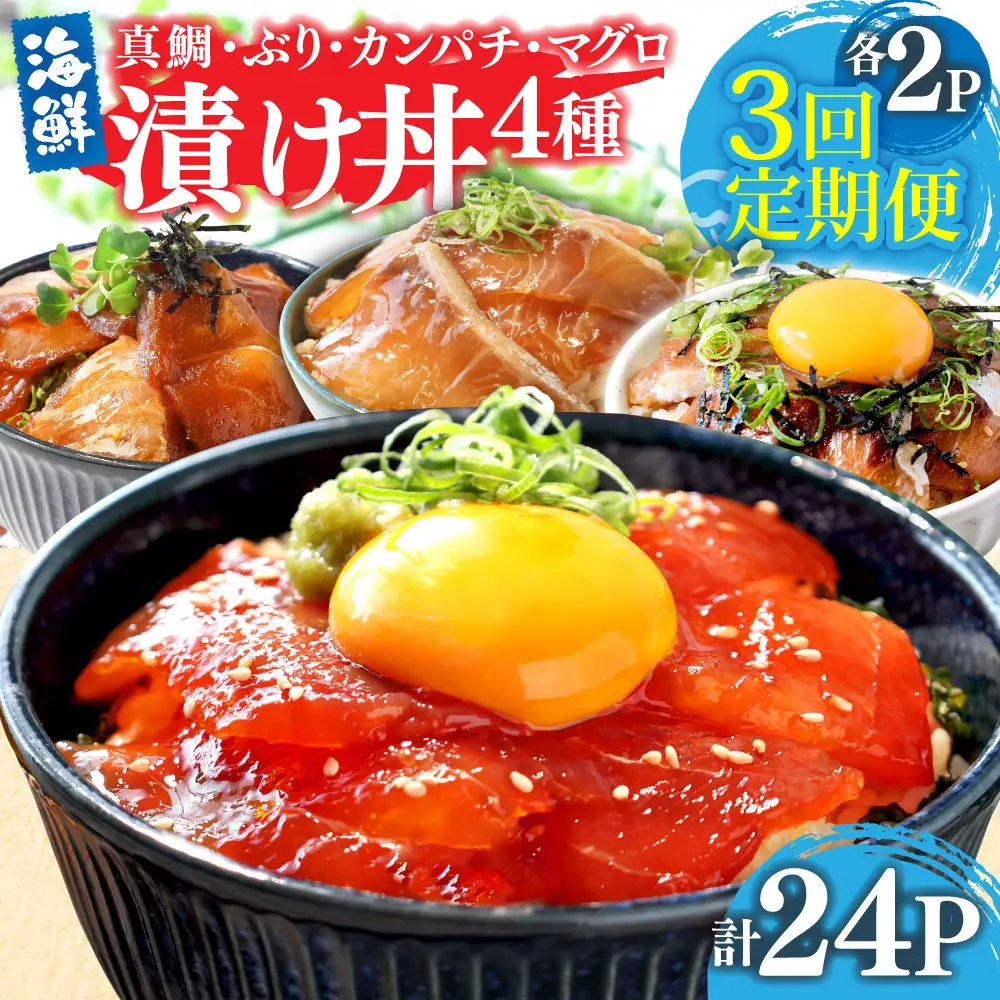 漬け丼セット4種 80g×各2P 3回定期便 