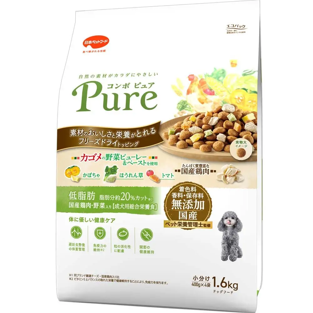 コンボ ピュア ドッグ 低脂肪 1.6kg ｘ8(ケース単位) ドッグフード