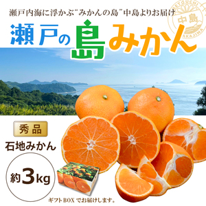 【2026年12月中旬頃から順次発送】 瀬戸内海の島みかん (秀品・ギフトBOX入)【石地みかん】約3kg | 柑橘 みかん 密柑 オレンジ フルーツ 果物 【KK3281】