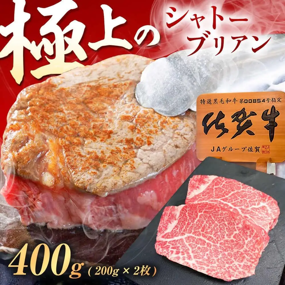 シャトーブリアン 佐賀牛ヒレ シャトーブリアン 400g[UEM012] ステーキ